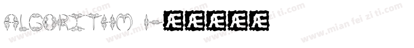Algorithm 1字体转换